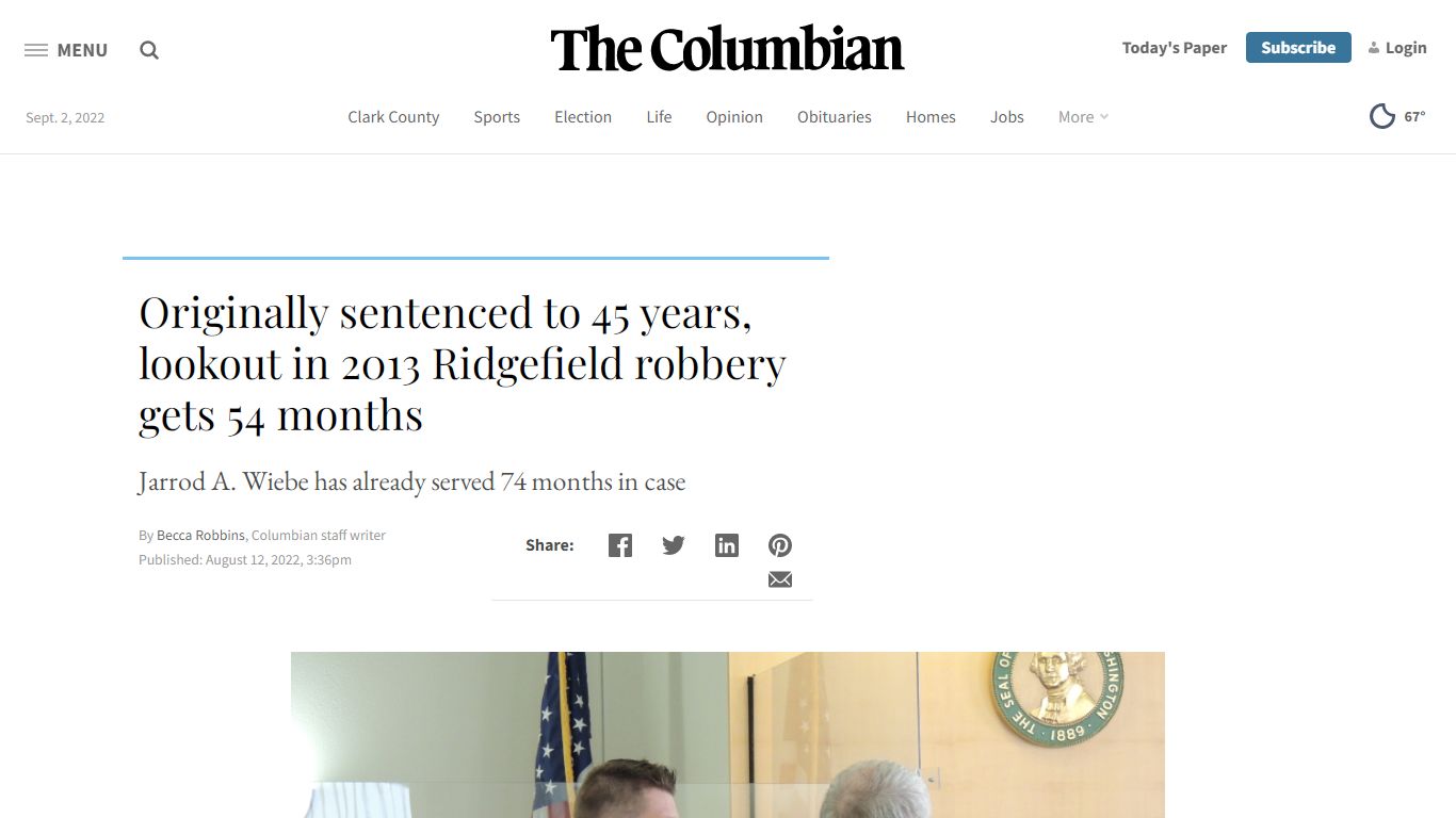 Originally sentenced to 45 years, lookout in 2013 Ridgefield robbery ...